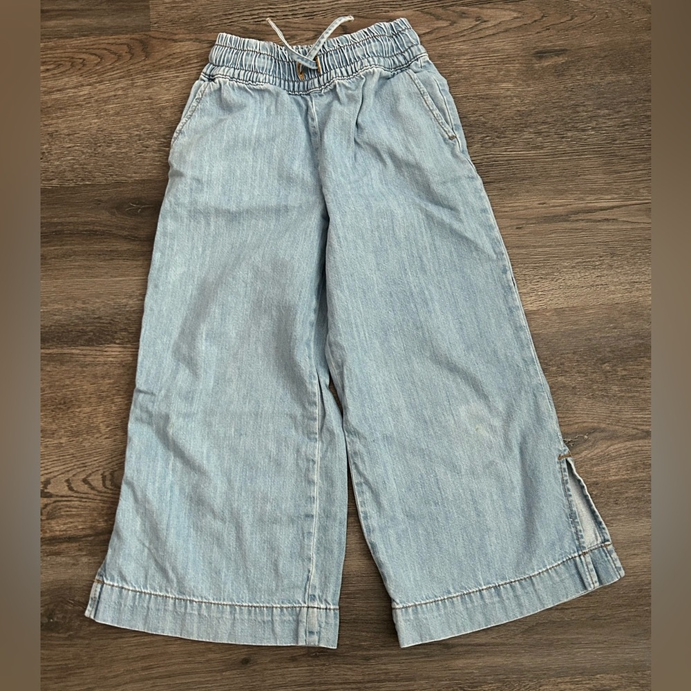 Zara Light Blue Elastic Denim Pants